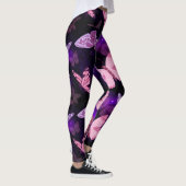 Leggings Légendes de papillons violets et roses (Droite)