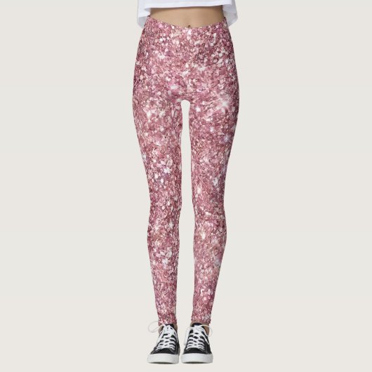 Leggings Légendes de parties scintillant Rose (Devant)