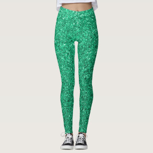 Leggings Légendes de Parties scintillant vertes pétillantes