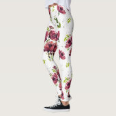 Leggings Légendes de pavot à fleurs à l'aquarelle (Gauche)