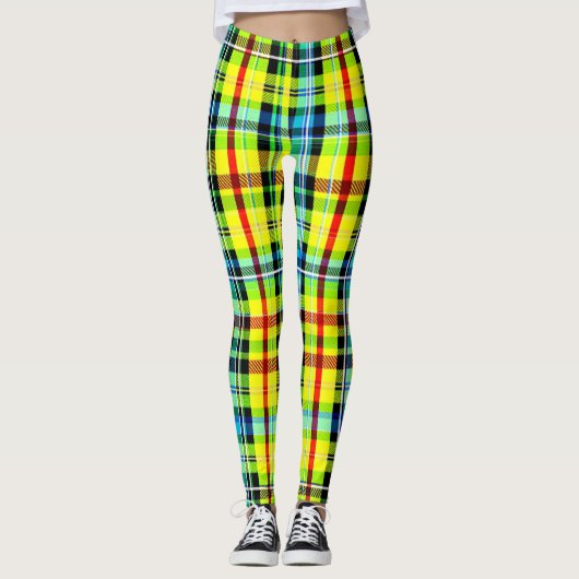 Leggings Légendes de perfection plaid (Devant)