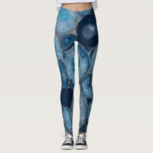 Leggings Légendes de pierre de la géode d'âge bleu