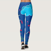Leggings Légendes de Pixie au parapente bleu de la Marine (Dos)
