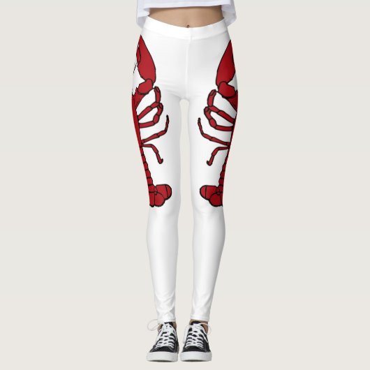 Leggings Légendes de plage de homard mignonnes (Devant)