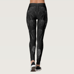 Leggings Légendes de poisson à l'échelle grise
