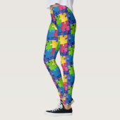 Leggings Légendes de soins simples avec puzzle de couleur v (Gauche)