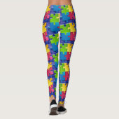 Leggings Légendes de soins simples avec puzzle de couleur v (Dos)