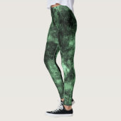 Leggings Légendes de Spandex Texturées de Grunge Vert (Gauche)
