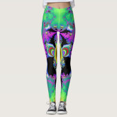 Leggings Légendes de style abstrait fractal. Couleurs folle (Devant)