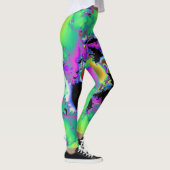 Leggings Légendes de style abstrait fractal. Couleurs folle (Droite)