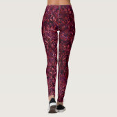 Leggings Légendes de velours brulé rouge (Dos)