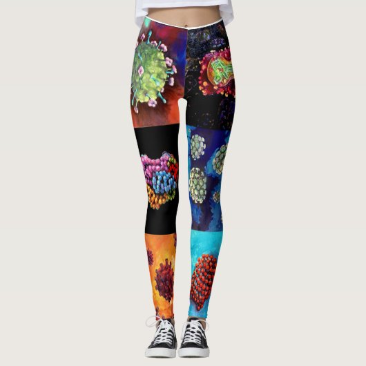 Leggings Légendes de virus ! (Devant)
