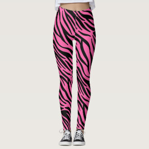 Leggings Légendes de zèbres roses chaudes