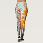 Leggings Légendes des bouleaux d'automne (Dos)