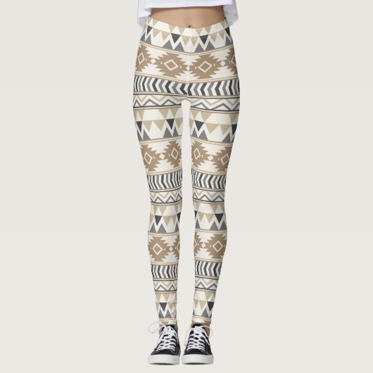 Leggings Légendes des femmes Tan Aztec (Devant)