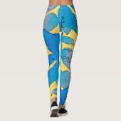 Leggings Légendes d'été Feuilles bleu-vert (Dos)