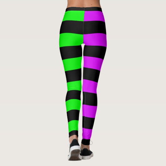Leggings Légendes d'Halloween violet vert (Dos)
