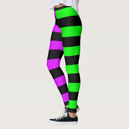 Leggings Légendes d'Halloween violet vert (Gauche)