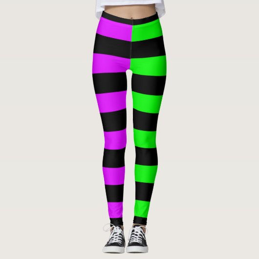 Leggings Légendes d'Halloween violet vert (Devant)