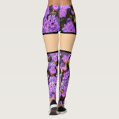 Leggings Légendes d'illusion de fleurs violettes (Dos)