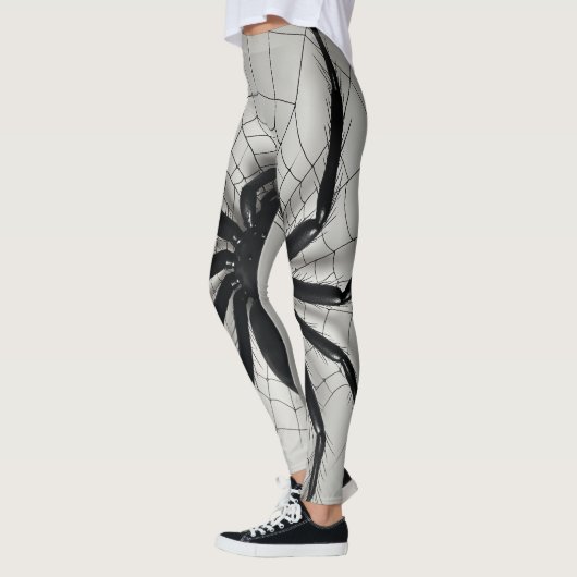 Leggings Légendes d'image motif d'araignée noire (Gauche)