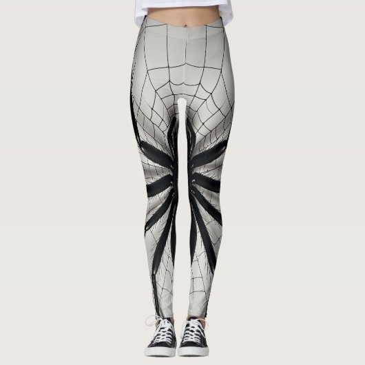 Leggings Légendes d'image motif d'araignée noire (Devant)
