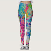 Leggings Légendes d'impression colorées (Devant)