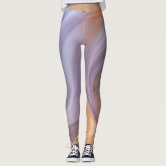 Leggings Légendes d'impression d'art liquide orange violet