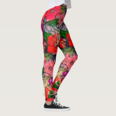 Leggings Légendes d'impression de fleurs pour femmes (Droite)