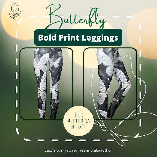Leggings Légendes d'impression en gras papillon