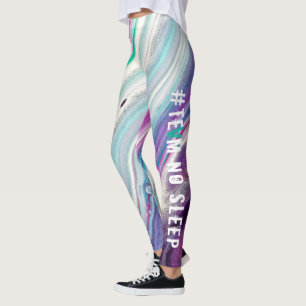 Leggings Légendes d'impression molle violet et rose