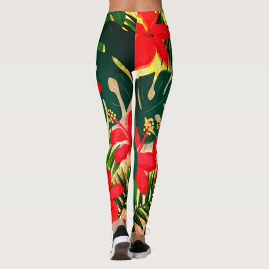 Leggings Légendes d'impression tropicales (Dos)