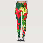 Leggings Légendes d'impression tropicales (Devant)