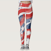 Leggings Légendes d'indicateur d'aquarelle Abstraites pour (Devant)