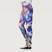 Leggings Légendes d'oiseaux bleus (Gauche)