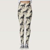 Leggings Légendes du Cheval noir de Galop (Devant)