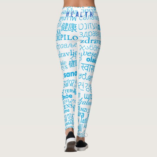 Leggings Légendes du texte de santé Word multilangue (Dos)