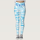 Leggings Légendes du texte de santé Word multilangue (Devant)