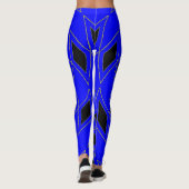 Leggings Légendes élégantes avec design noir bleu (Dos)