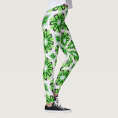 Leggings Légendes élégantes avec design vert blanc (Droite)