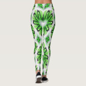 Leggings Légendes élégantes avec design vert blanc (Dos)