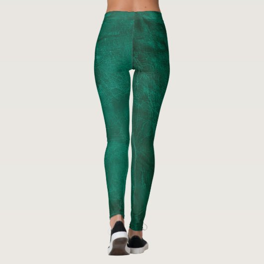 Leggings Légendes en cuir vert désossé (Dos)