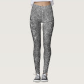 Leggings Légendes en marbre noir et gris sur toute impressi (Devant)