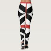 Leggings Légendes en noir, blanc et rouge. (Dos)