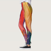 Leggings Légendes en plumes colorées (Gauche)