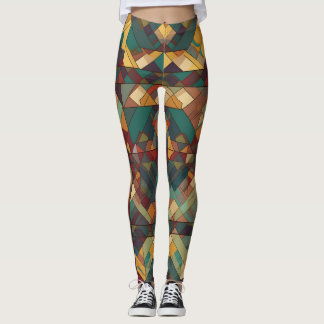 Leggings Légendes en vitraux géométriques