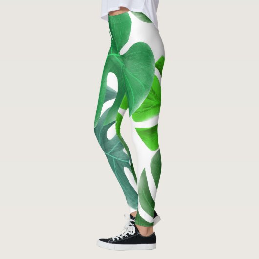 Leggings Légendes feuilles de palme tropicale (Gauche)