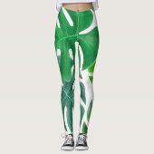 Leggings Légendes feuilles de palme tropicale (Devant)