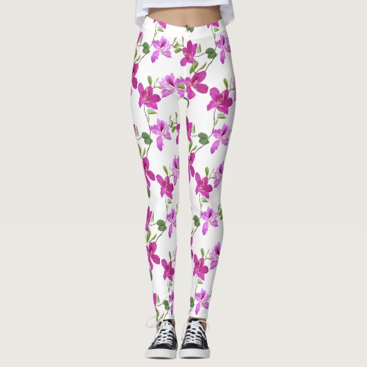 Leggings Légendes florales rose/Fuchsia (Devant)