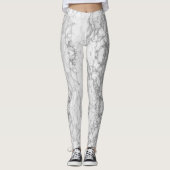 Leggings Légendes grises marbrées et blanches (Devant)